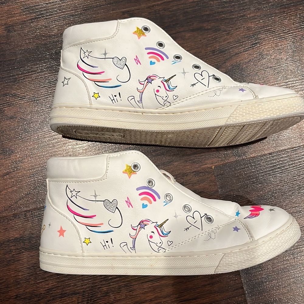 Girls Unicorn Rainbow Sneakers 6